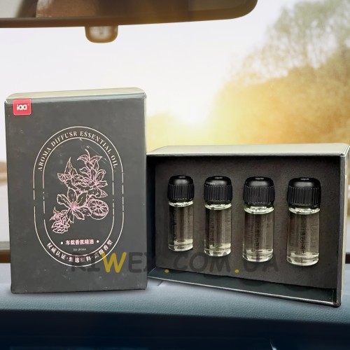 Универсальный набор из 4 ароматов для аромадиффузора в салон авто Ultrasonic Car Aroma Diffuser (АХ)