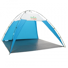 Тент пляжний Green Camp 1045 для пікніка 220 х 220 х 160 см, Біло-блакитний