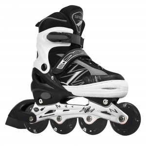 Дитячі ролики з регульованим розміром на 4 розміри колеса, що світяться, 103 S 31-34 Чорний (4381)