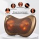 Роликовый массажер для шеи и спины Massage Pillow инфракрасный прогрев 8 роликов авто адаптер/сеть