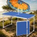 Туристический раскладной стол-чемодан для пикника с зонтом в комплекте 1,6 м Синий