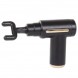Портативний вібраційний акумуляторний масажер для тіла Fascial Gun CY-720 з 4 насадками, Чорний (YAB)