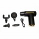 Портативний вібраційний акумуляторний масажер для тіла Fascial Gun CY-720 з 4 насадками, Чорний (YAB)
