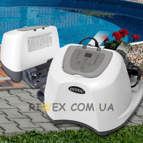 Хлоргенератор Intex 26668 для дезінфекції та осолонення басейнів QS500, 5 г/ч для басейнів до 26500л