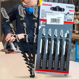 Набір універсальних знімних пил для лобзика Bochao T244D Wood 5 шт 5-50mm (YAB)