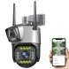 Вулична Wi-Fi камера з автотрекінгом та подвійною лінзою для 360° огляду (YAB)