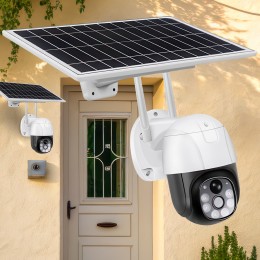 Уличная поворотная камера видеонаблюдения V380PRO WiFi/4G TP6 с солнечной панелью (YAB)