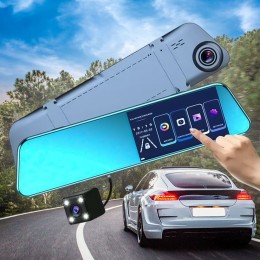 Автомобільний відеореєстратор дзеркало BLACKBOX DVR 1080p з камерою заднього виду (JM)