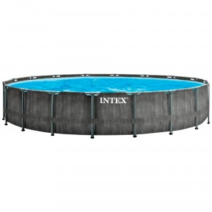 Складной каркасный бассейн с насосом, тентом и подстилкой Intex 26744 NP (I24)