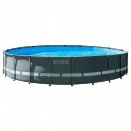 Круглий каркасний басейн фільтр-насос, сходи, скімер в комплекті Intex 26330 NP 26423 л (I24)
