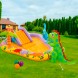 Детский надувной бассейн с горкой, фонтаном и мячами для игры Intex 56139 NP (I24)
