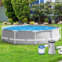Басейн круглий каркасний сімейний збірний з фільтром-насосом, Intex 26706SC 305 x 99 см, 6148 л (I24)