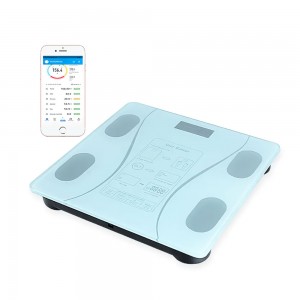 Цифровые напольные весы Sokany SK-19019 до 180 кг с Bluetooth-синхронизацией, Голубой (4393)