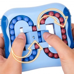 Интеллектуальная игра Magic Bean Cube 1688-1 развивающая головоломка-лабиринт 2-в-1, размер 11×10 см, Синий (YAB)