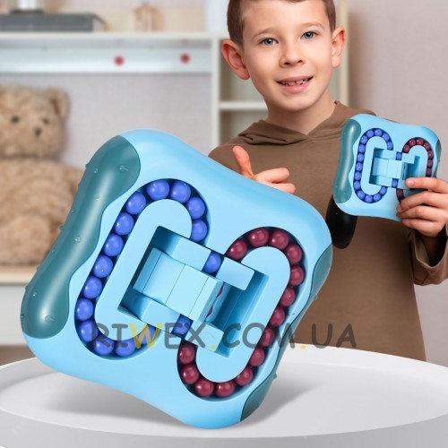 Интеллектуальная игра Magic Bean Cube 1688-1 развивающая головоломка-лабиринт 2-в-1, размер 11×10 см, Синий (YAB)