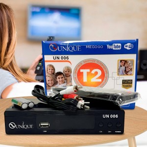 Универсальный цифровой широкофункциональный ресивер для телевещания на телевидении UNIQUE U006 Metal dvb-t2 (YAB)