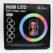  Светодиодная кольцевая лампа MJ36 с RGB-подсветкой, регулировкой яркости, держателем для телефона и USB-питания, 36 см, 35 Вт (YAB)