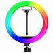  Светодиодная кольцевая лампа MJ36 с RGB-подсветкой, регулировкой яркости, держателем для телефона и USB-питания, 36 см, 35 Вт (YAB)