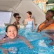 Круглый каркасный бассейн с мини-крышей песочный фильтр, лестница, тент Bestway 561FY 396x  см 11133 л