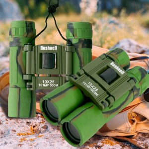 Бінокль Bushnell Power View 10x25 101м/1000 туристичний, оглядовий, складаний, Зелений камуфляж (YAB) Бінокль Bushnell Power View 10x25 101м/1000 туристичний, оглядовий, складаний, Зелений камуфляж (YAB)