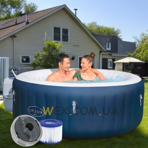 Надувное джакузи-СПА аэромассаж 4 места, фильтр-насос Lay-Z-Spa Miami, Bestway 6001C, 180 х 66 см 669 л