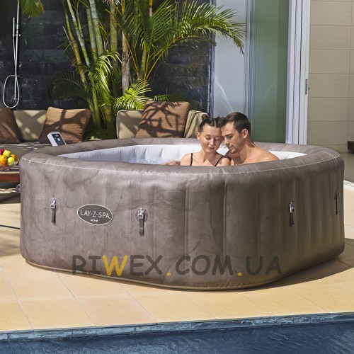 Надувное джакузи-СПА аэромассаж 6 мест, фильтр-насос Lay-Z-Spa Rome, Bestway 6001K, 180 х 71 см 840 л