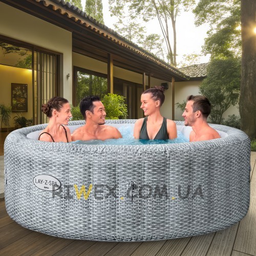 Надувное джакузи-СПА аэромассаж 6 мест, фильтр-насос Lay-Z-Spa Bali, Bestway 6001N, 196 х 71 см 980 л