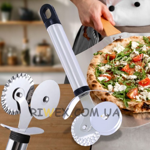 Двойной нож KitchenMaster для пиццы и пирога на 2 колеса  18.5 см (YAB)