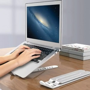 Раздвижная подставка для ноутбука и планшета с регулируемым углом наклона, Белый (YAB) Раздвижная подставка для ноутбука и планшета с регулируемым углом наклона, Белый (YAB)