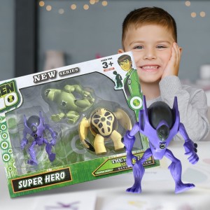  Коллекционные фигурки BEN10 G11992/0843-13, 3 светящиеся фигурки (NI)