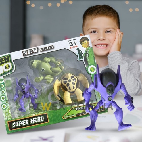  Коллекционные фигурки BEN10 G11992/0843-13, 3 светящиеся фигурки (NI)