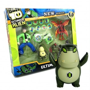 Игровой набор Ben 10 (Бен Тен): 5 фигурок с подсветкой 5 серии + 2 модели часов Омнитрикс и диски (NI)