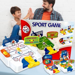  Настольная спортивная игра 5в1 Sport Game G55095/8007 - футбол, баскетбол, боулинг, аэрохоккей, сквиболл (NI)