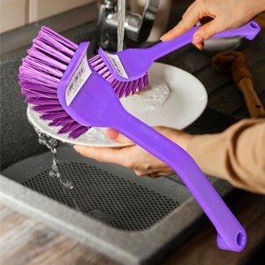Універсальна пластикова кухонна щітка для миття посуду з ручкою 19см Фіолетовий (YAB) Універсальна пластикова кухонна щітка для миття посуду з ручкою 19см Фіолетовий (YAB)