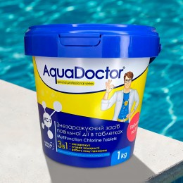 Высокоэффективная универсальная химия в виде малых таблеток AquaDoctor MC-T 1кг 3в1 20г 024569