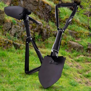 Кемпінгова туристична сталева складна лопата з киркою в футлярі 46см 833 (JS)