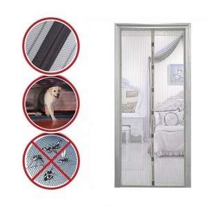  Дверная антимоскитная шторка на магнитах Magnetic Mesh 210×100 см, серая
