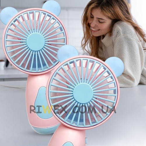 Вентилятор настольный/ручной miniFan 99013-2 (USB-A - DC), Розовый/Голубой
