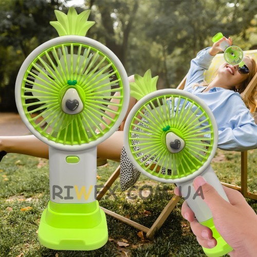Портативный ручной-настольный вентилятор miniFan 99006-3 (USB-A - DC) Салатовый (YAB)