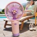 Портативный ручной-настольный вентилятор miniFan 99010-2 (USB-A - DC) Розовый (YAB)