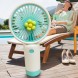 Портативный ручной-настольный вентилятор miniFan 99010-2 (USB-A - DC) Бело-голубой (YAB)
