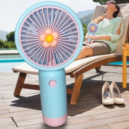 Портативный ручной-настольный вентилятор miniFan 99010-2 (USB-A - DC) Голубой (YAB)