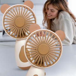 Вентилятор настольный/ручной miniFan 99013-2 (USB-A - DC), Коричневый/Бежевый