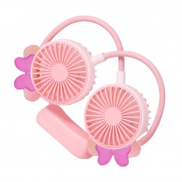  Портативный вентилятор на шею hungerFan 99012-5 (USB-A - microUSB), Розовый