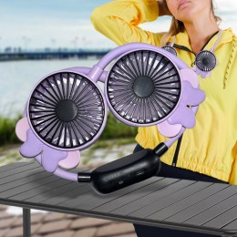  Портативный вентилятор на шею hungerFan 99012-5 (USB-A - microUSB), Фиолетовый