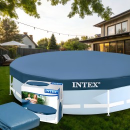 Защитный тент-крышка для круглого каркасного бассейна Intex 57901 4,88 м