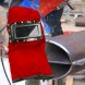Защитная замшевая сварочная маска с откидным светофильтром (складное стекло) 722 (JS)