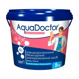 Быстрорастворимый активный кислород для уничтожения бактерий и водорослей в бассейне AquaDoctor O2, 5 кг