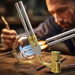 Газовая сварочная горелка 1141 RTM 26D (HT-2) для пайки с МАПП-газом, 2 сопла, с пьезоподжигом (JS)