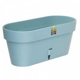 Овальний горщик для квітів з автополиванням «LATINA WINDOW BOX» 17*39,5см, 6,7л Нефрит (DRKJ)